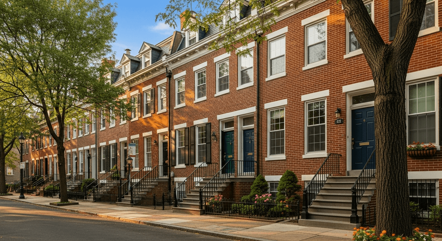Well-maintained Philadelphia rental rowhomes managed by ISS Management