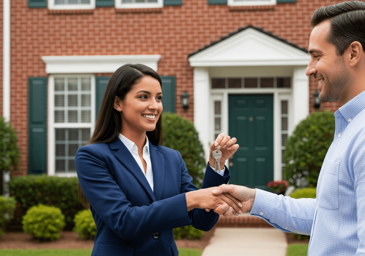 ISS Management property manager handing keys to a Philadelphia rental owner